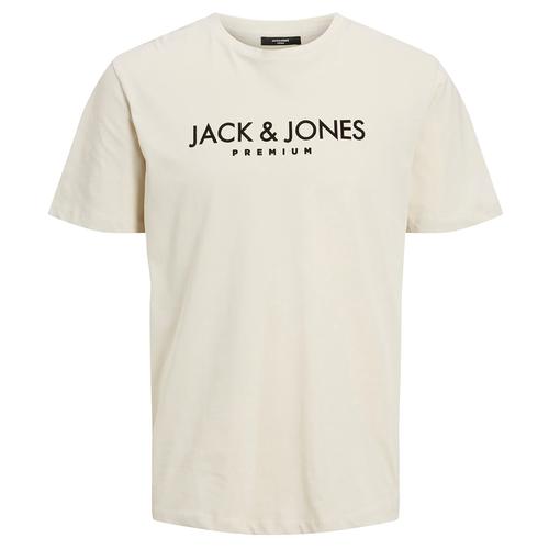  Jack & Jones Branding Erkek Krem Tişört (12227649-MOON)