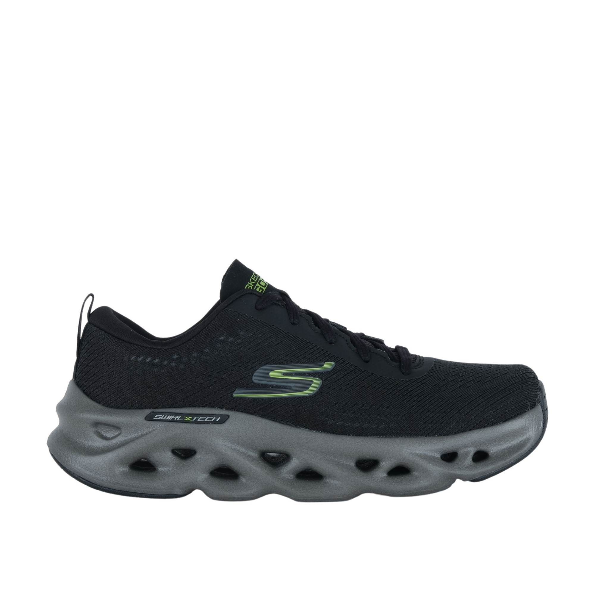 Skechers Go Run Swirl Tech Erkek Siyah Spor Ayakkabı (220303-BKLM)