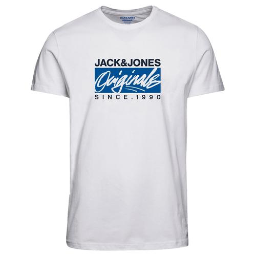  Jack & Jones Races Erkek Beyaz Tişört (12232649-BW)