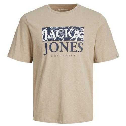  Jack & Jones Crayon Branding Erkek Bej Tişört (12228774-CCY)