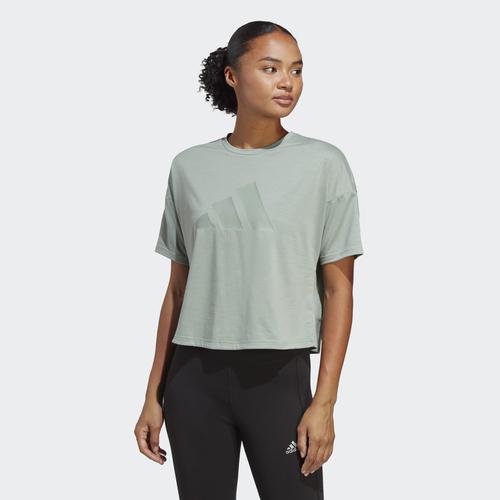  adidas Train Icons Kadın Yeşil Tişört (HS2347)