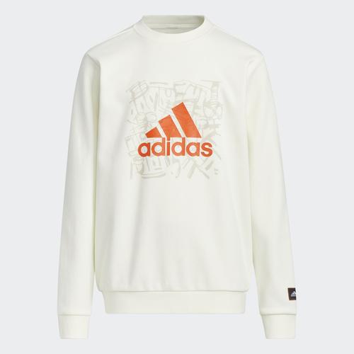  adidas Knit Crew Çocuk Beyaz Sweatshirt (HZ0218)