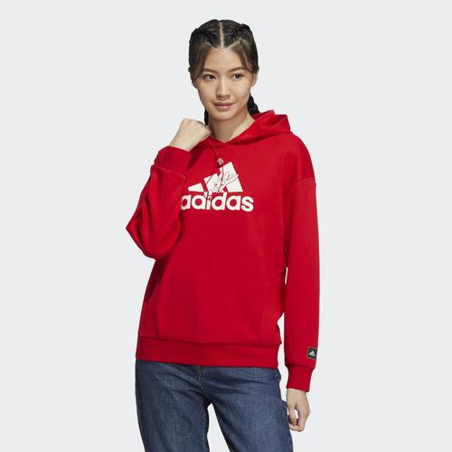  adidas Graphic Kadın Kırmızı Sweatshirt (HZ2993)