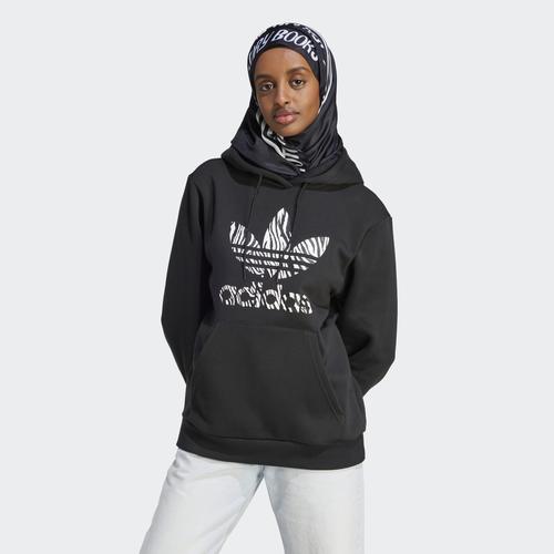  adidas Zebra Animal Print Infill Kadın Siyah Sweatshirt (II0905)