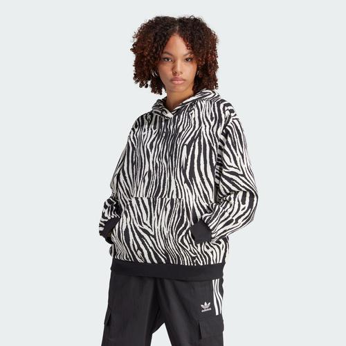  adidas Allover Zebra Animal Print Essentials Kadın Sweatshirt (IJ7774)