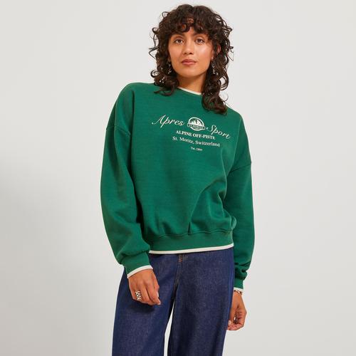  Jack & Jones Nova Kadın Yeşil Sweatshirt (12246744-FGRDN)