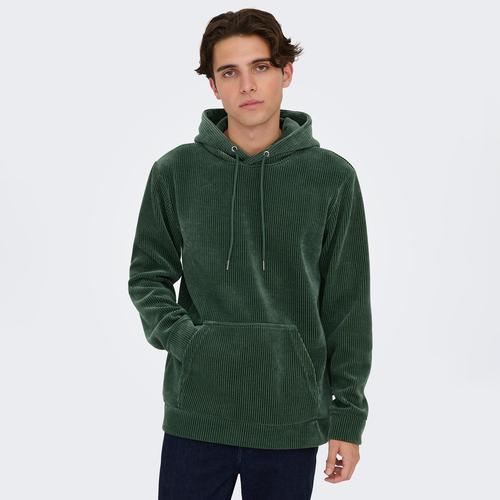  Only & Sons Eden Courduroy Erkek Yeşil Sweatshirt (22027024-CLNT)