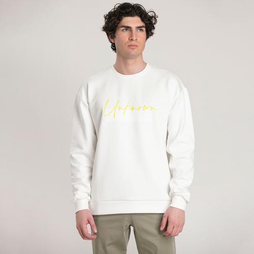  GMG FIRENZE Erkek Beyaz Sweatshirt (GU23MFW08014-ECRU)