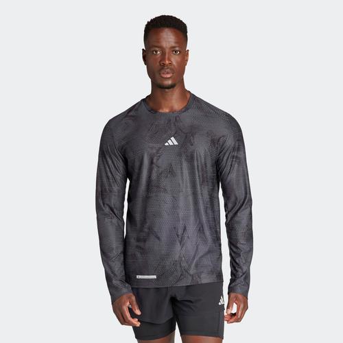  adidas Ultimate Allover Print Erkek Siyah Antrenman Sweatshirt (IL7197)