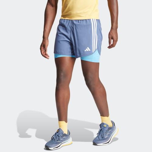  adidas Own The Run 2IN1 Erkek Mavi Koşu Şortu (IK4980)