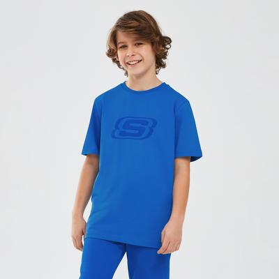  Skechers Essential Çocuk Mavi Tişört (SK232080-403)