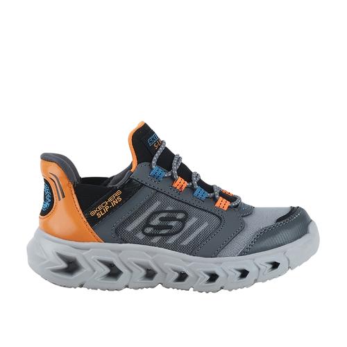  Skechers Slip-Ins Hypno Flash 2.0 Odelux Çocuk Gri Işıklı Spor Ayakkabı (403843L-CCOR)