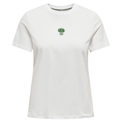  Only Foodie Life Kadın Beyaz Tişört (15316728-BW)